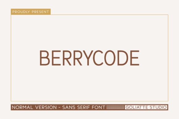 Berrycode: A Modern Sans Serif