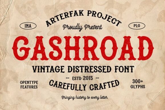 Gashroad: A Vintage Slab Serif Font