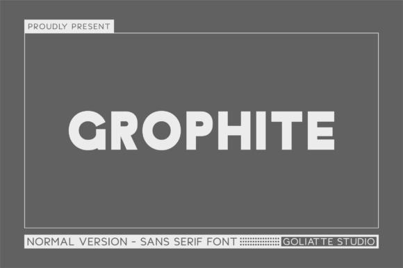 Grophite: A Modern Sans Serif Typeface