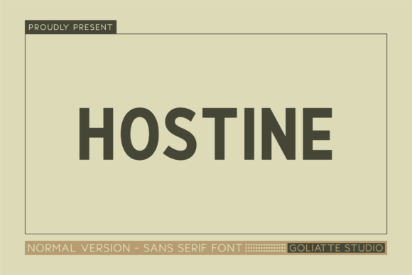 Hostine: A Modern Sans Serif Typeface