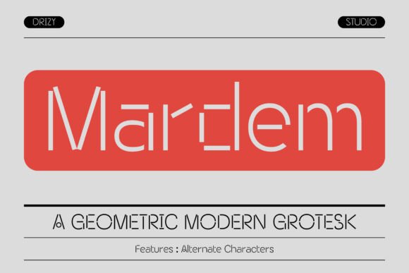 Mardem: A Modern Geometric Font