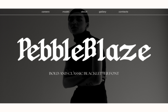 Pebbleblaze: A Bold Blackletter for Creative Projects