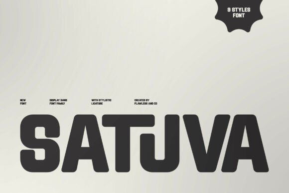 Satuva: A Bold Font for Business Branding