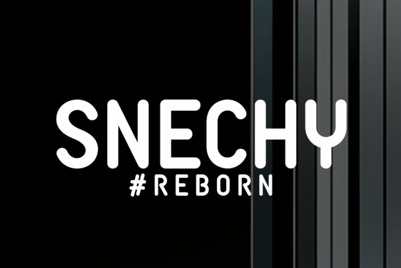 Snechy Reborn: A Bold Typographic Statement