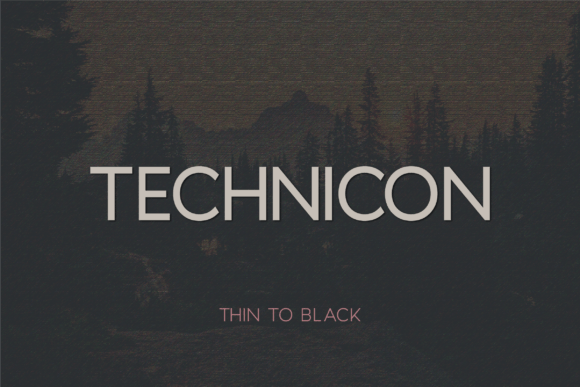 Technicon Font: Modern Sans Serif for Crafters