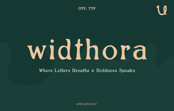 Widthora: A Professional Serif Font